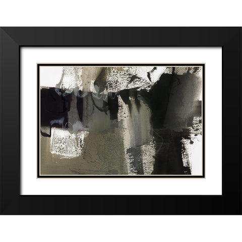Midnight Abstract VI Black Modern Wood Framed Art Print with Double Matting by Guna, Bianka