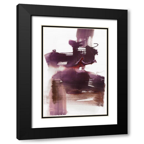 Oscillate Black Modern Wood Framed Art Print with Double Matting by Guna, Bianka