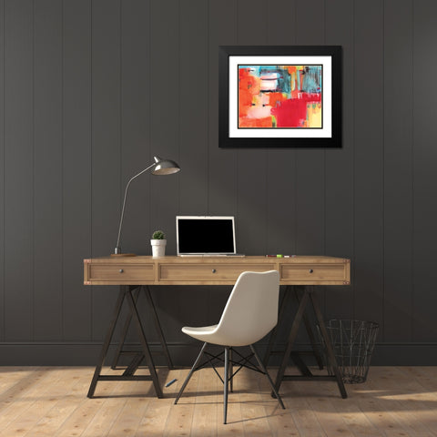 City in Colour Black Modern Wood Framed Art Print with Double Matting by Guna, Bianka