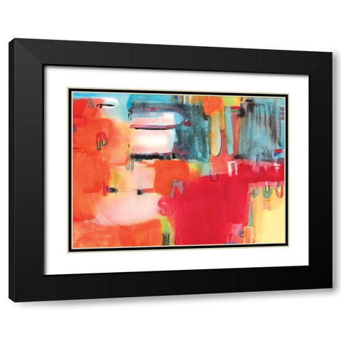 City in Colour Black Modern Wood Framed Art Print with Double Matting by Guna, Bianka