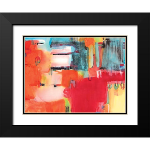City in Colour Black Modern Wood Framed Art Print with Double Matting by Guna, Bianka