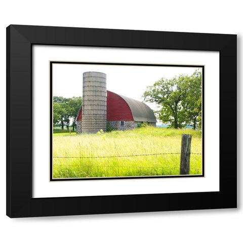Red Silo  Black Modern Wood Framed Art Print with Double Matting by Wilson, Gerry