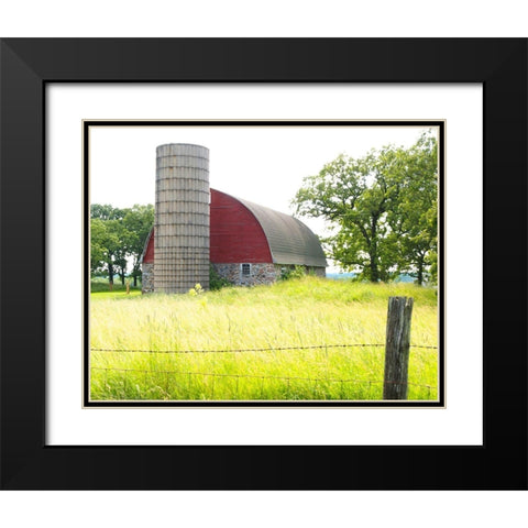 Red Silo  Black Modern Wood Framed Art Print with Double Matting by Wilson, Gerry