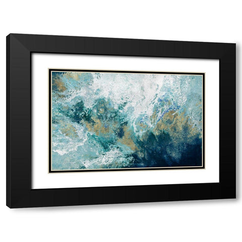 Saran Black Modern Wood Framed Art Print with Double Matting by Broughton, Shaylen