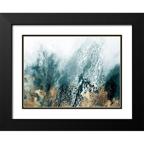 Kianda Blue Version  Black Modern Wood Framed Art Print with Double Matting by Broughton, Shaylen