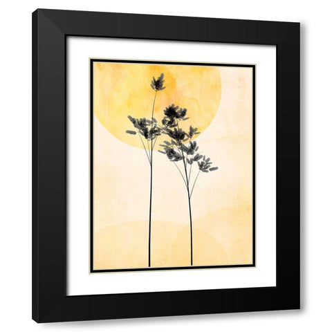 Feel the Love Black Modern Wood Framed Art Print with Double Matting by Halli, Hal