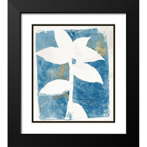 Solitaire Flora  Black Modern Wood Framed Art Print with Double Matting by St Hilaire, Elizabeth