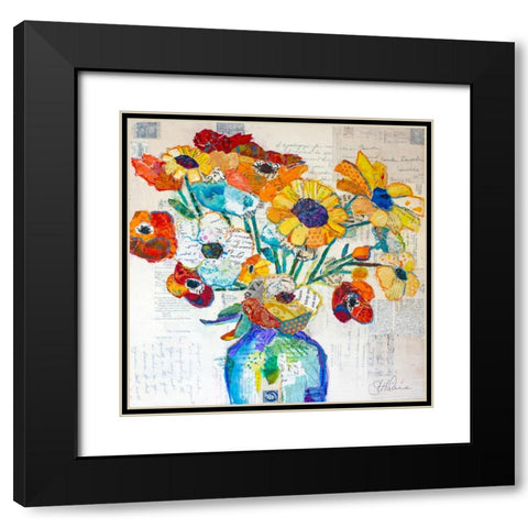 Blooming Happiness II Black Modern Wood Framed Art Print with Double Matting by St Hilaire, Elizabeth