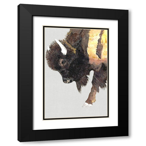Buffalo Bill  Black Modern Wood Framed Art Print with Double Matting by Hatfield, Jodi