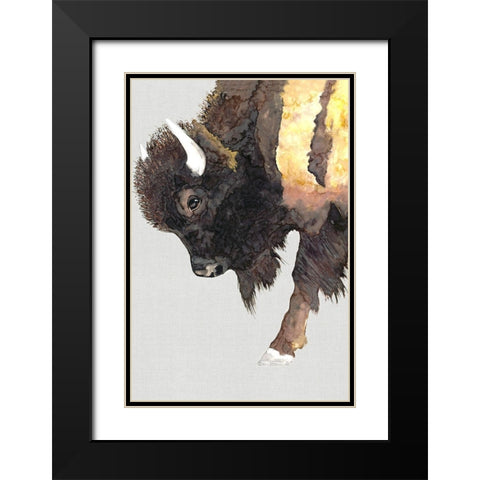 Buffalo Bill  Black Modern Wood Framed Art Print with Double Matting by Hatfield, Jodi