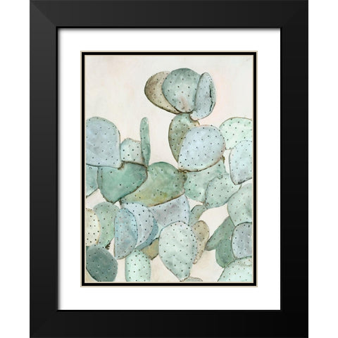 Cotton Candy Cactus II Black Modern Wood Framed Art Print with Double Matting by Hatfiled, Jodi