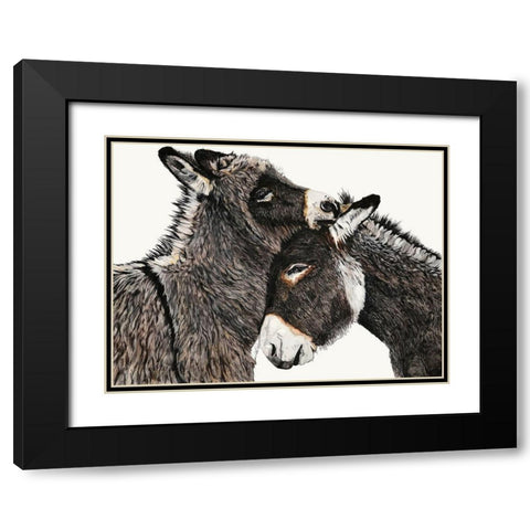 Johnny and June  Black Modern Wood Framed Art Print with Double Matting by Hatfiled, Jodi
