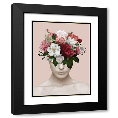 Flower Stare  Black Modern Wood Framed Art Print with Double Matting by Smith, Karen