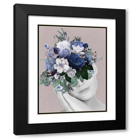 Flower Sleep  Black Modern Wood Framed Art Print with Double Matting by Smith, Karen