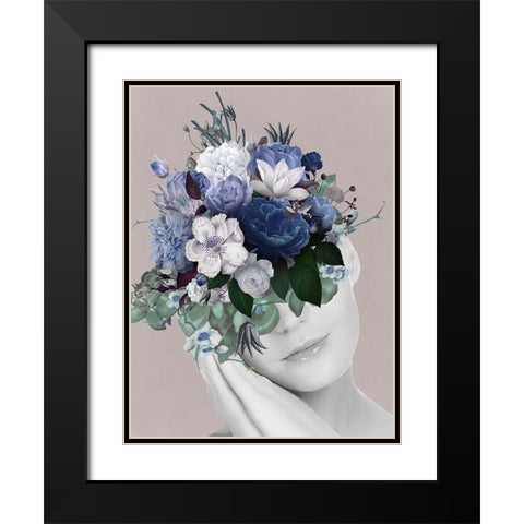 Flower Sleep  Black Modern Wood Framed Art Print with Double Matting by Smith, Karen