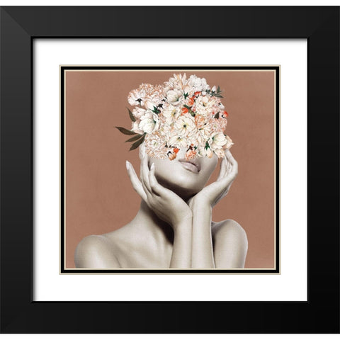 Flower PoseÂ  Black Modern Wood Framed Art Print with Double Matting by Smith, Karen