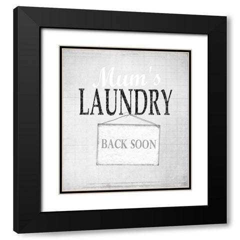 Mums Laundry Black Modern Wood Framed Art Print with Double Matting by Smith, Karen