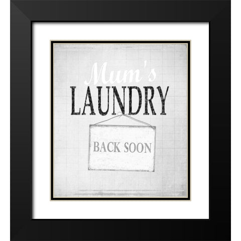 Mums Laundry Black Modern Wood Framed Art Print with Double Matting by Smith, Karen