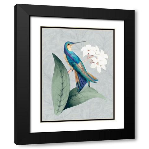 Bird and Bloom I Black Modern Wood Framed Art Print with Double Matting by Smith, Karen