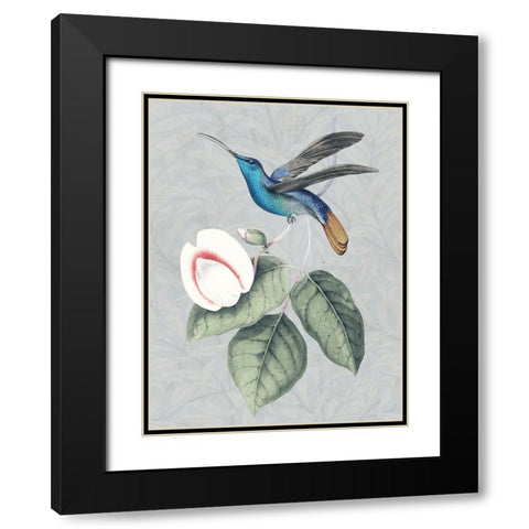 Bird and Bloom II Black Modern Wood Framed Art Print with Double Matting by Smith, Karen