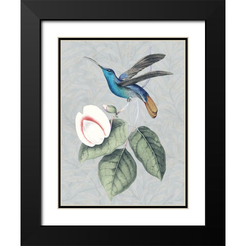 Bird and Bloom II Black Modern Wood Framed Art Print with Double Matting by Smith, Karen