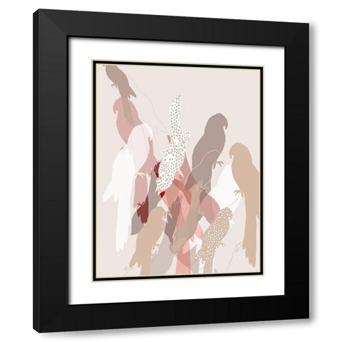The Birds II  Black Modern Wood Framed Art Print with Double Matting by Bainbridge, Hope
