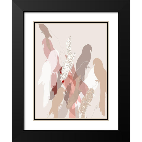 The Birds II  Black Modern Wood Framed Art Print with Double Matting by Bainbridge, Hope