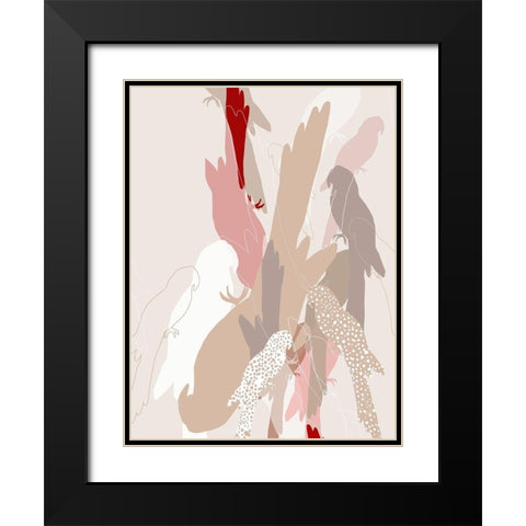 The Birds III Black Modern Wood Framed Art Print with Double Matting by Bainbridge, Hope