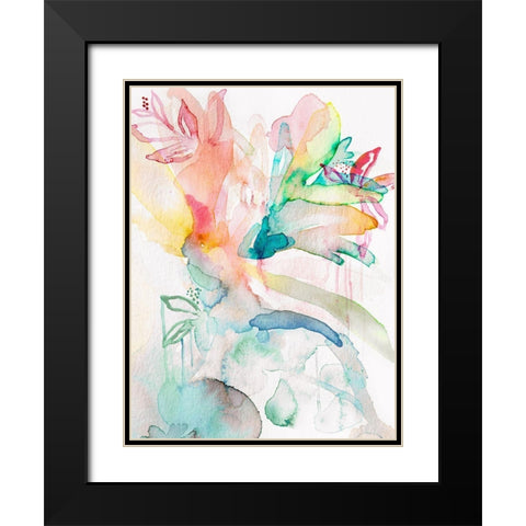 Island Florals I  Black Modern Wood Framed Art Print with Double Matting by Bainbridge, Hope