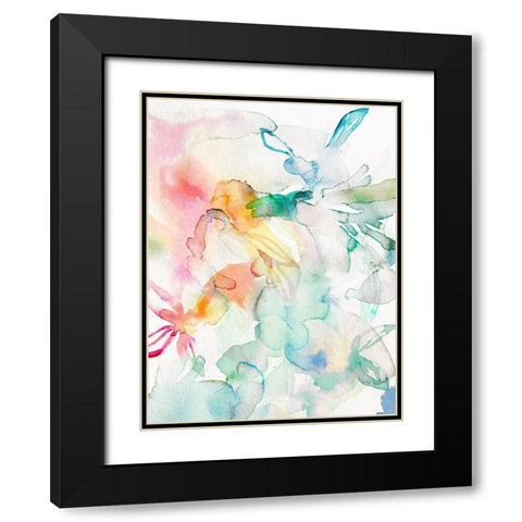 Island Florals II  Black Modern Wood Framed Art Print with Double Matting by Bainbridge, Hope