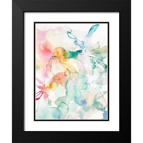 Island Florals II  Black Modern Wood Framed Art Print with Double Matting by Bainbridge, Hope