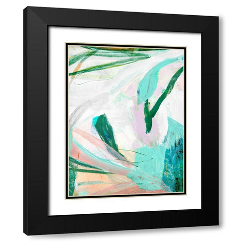 Green Graffiti II  Black Modern Wood Framed Art Print with Double Matting by Bainbridge, Hope