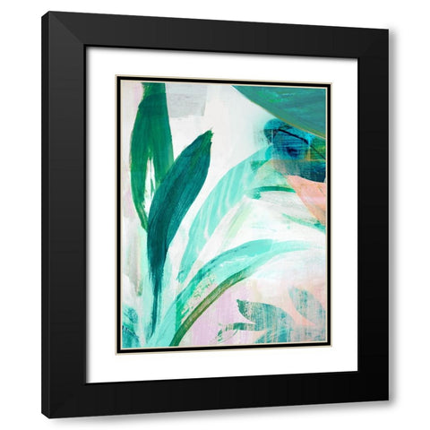 Green Graffiti III  Black Modern Wood Framed Art Print with Double Matting by Bainbridge, Hope