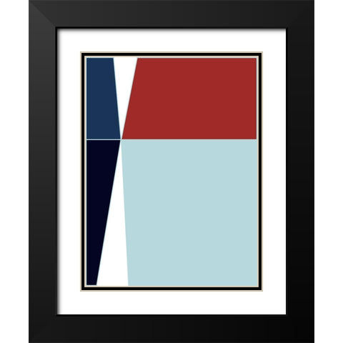 Wide Open Blue Black Modern Wood Framed Art Print with Double Matting by Hauanio, Sandi