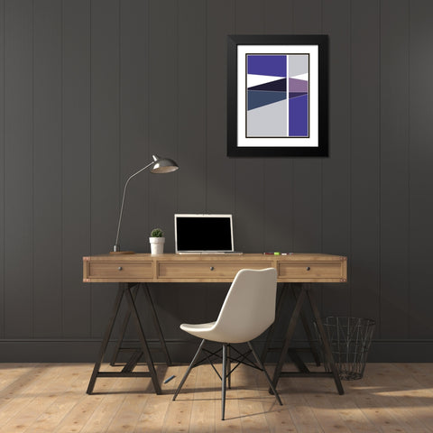 Divided Violet Black Modern Wood Framed Art Print with Double Matting by Hauanio, Sandi