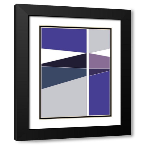 Divided Violet Black Modern Wood Framed Art Print with Double Matting by Hauanio, Sandi