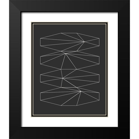 Geometry of Atoms II Â  Black Modern Wood Framed Art Print with Double Matting by Hauanio, Sandi