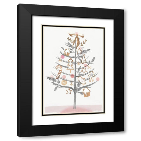 Ginger Bread Tree I  Black Modern Wood Framed Art Print with Double Matting by PI Studio