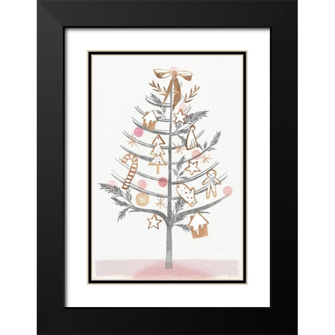 Ginger Bread Tree I  Black Modern Wood Framed Art Print with Double Matting by PI Studio