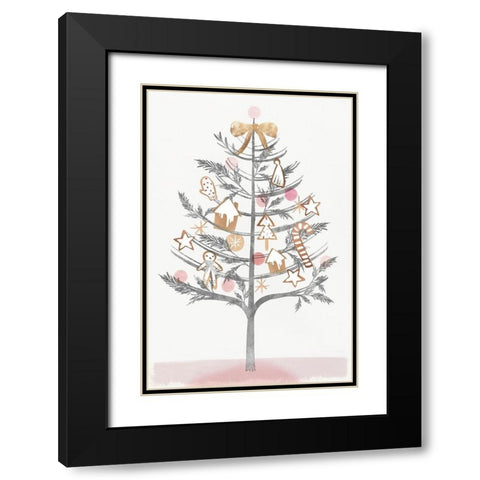 Ginger Bread Tree II  Black Modern Wood Framed Art Print with Double Matting by PI Studio