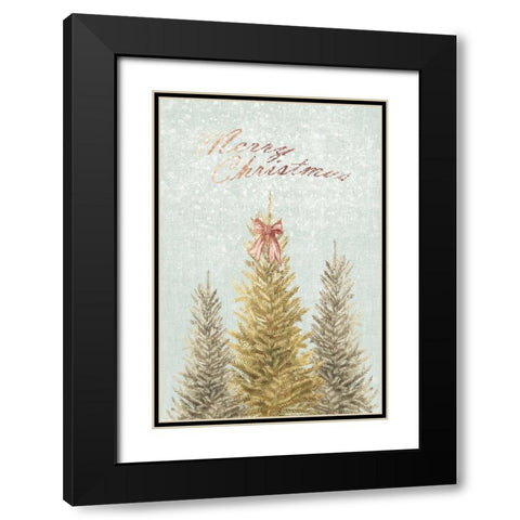 Evergreen Christmas  Black Modern Wood Framed Art Print with Double Matting by PI Studio