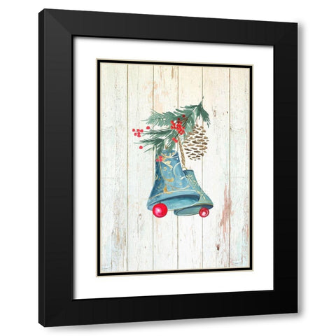 Christmas Bells  Black Modern Wood Framed Art Print with Double Matting by PI Studio