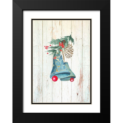 Christmas Bells  Black Modern Wood Framed Art Print with Double Matting by PI Studio