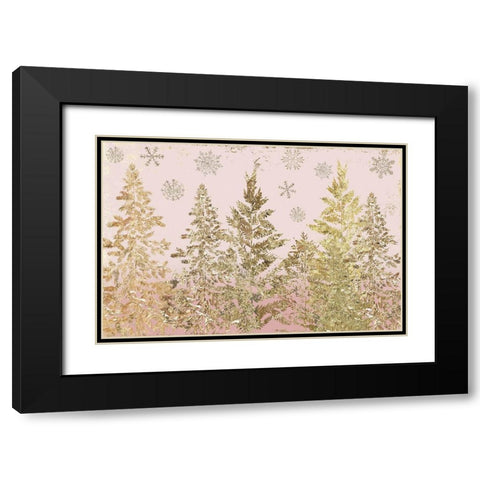 Winter Wonder Black Modern Wood Framed Art Print with Double Matting by PI Studio