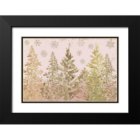 Winter Wonder Black Modern Wood Framed Art Print with Double Matting by PI Studio