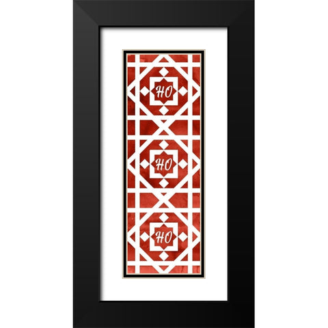 Nordic Quilt I  Black Modern Wood Framed Art Print with Double Matting by PI Studio