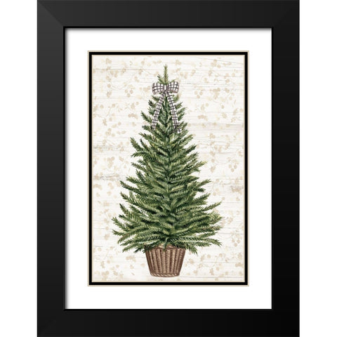 Everygreen Christmas Tree  Black Modern Wood Framed Art Print with Double Matting by PI Studio