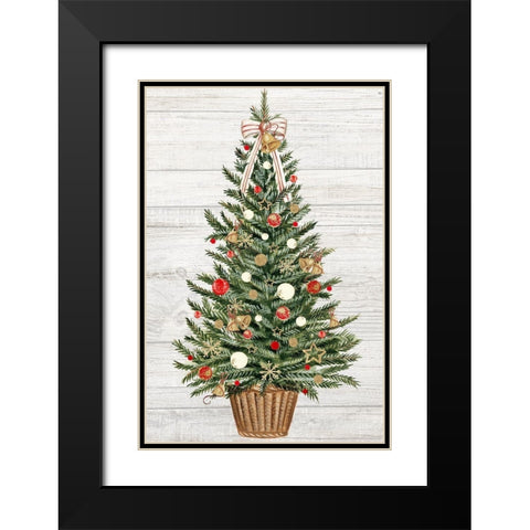 Holidays are Here Black Modern Wood Framed Art Print with Double Matting by PI Studio