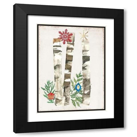 Jingle Bells Black Modern Wood Framed Art Print with Double Matting by PI Studio