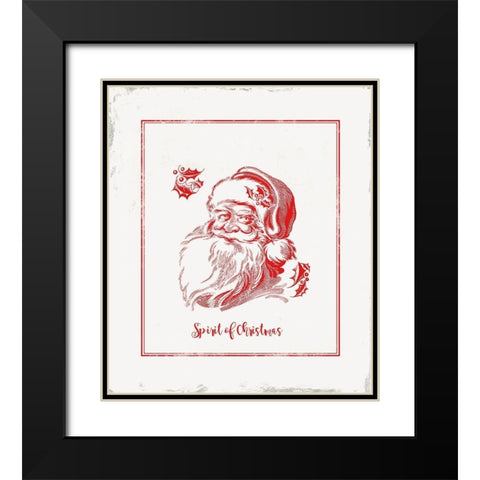 Believe in Christmas Black Modern Wood Framed Art Print with Double Matting by PI Studio